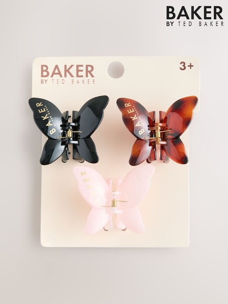 Baker by Ted Baker Girls Multi Back to School Butterfly Wing Claw Clips 3 Pack (F15470) | €7