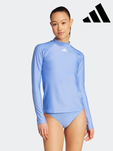 adidas Blue Long Sleeve Rash Vest (F15726) | R$ 395