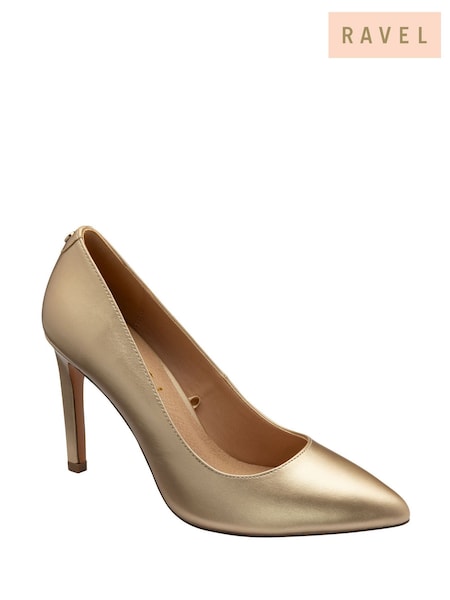 Ravel Gold Stiletto-Heel Court Shoes (F15773) | €100