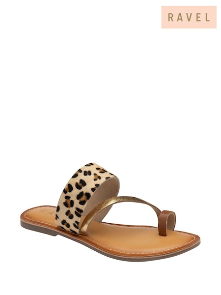 Ravel Leather Toe-Post Sandals (F15776) | R$ 395