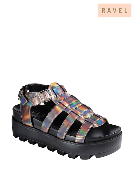 Lila - Ravel Römersandalen mit Plateausohle (F15778) | 77 €