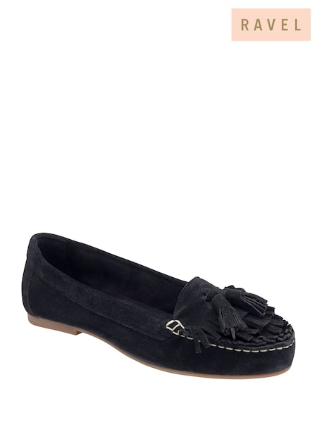Ravel Blue Suede Loafers (F15785) | ₪327