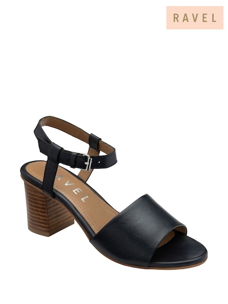 Ravel Blue Leather Peep-Toe Sandals (F15790) | 322 QAR