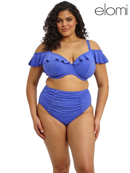 Blue - Elomi Plain Sailing Underwired Bikini Top