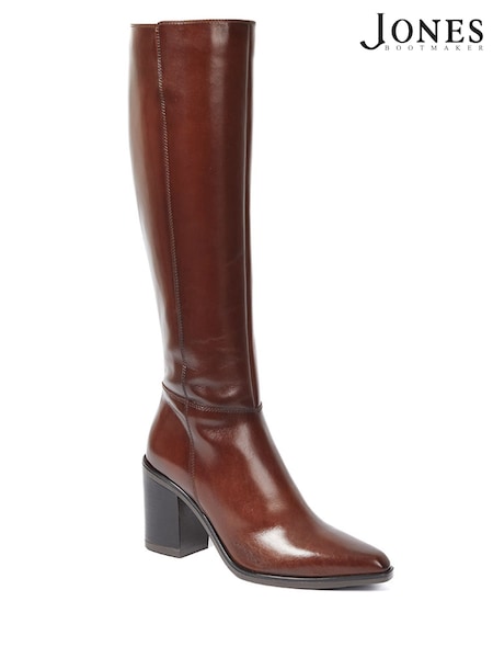 Jones Bootmaker Cagliari Wide Calf Fit Knee High Black Boots (F15815) | €242