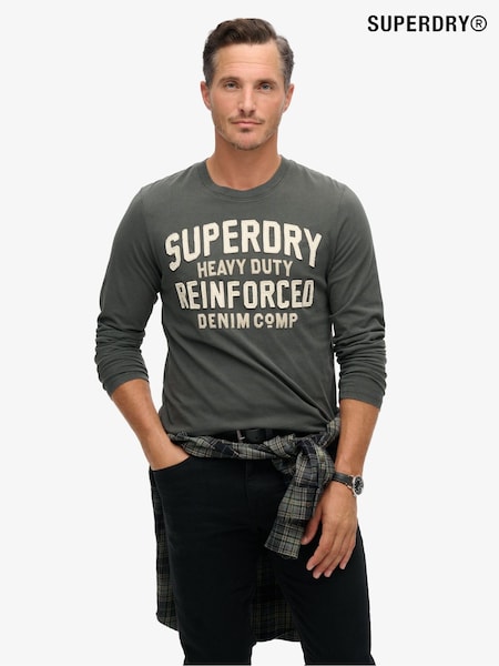 Superdry Workwear Appliqué Long Sleeve 100% Cotton Top (F15821) | € 51