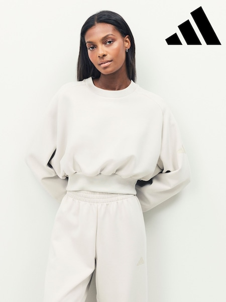 Cinza - adidas ALL SZN Soft Lux Loose Sweatshirt (F15854) | R$ 495
