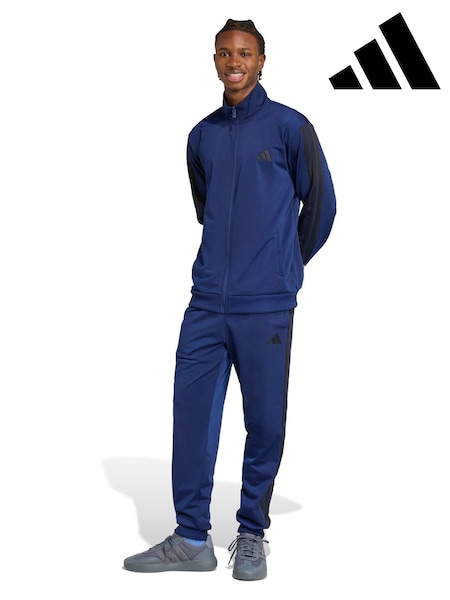 adidas Blue Sportswear Basic 3-Stripes Tricot Tracksuit (F15932) | R$ 590