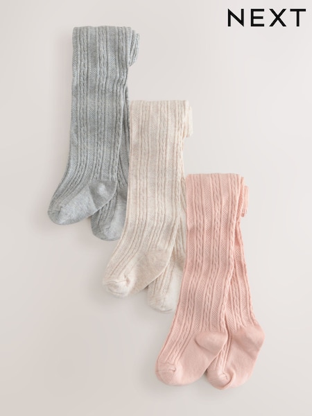 Pink Baby Tights 3 Pack (0mths-2yrs) (F16542) | €15