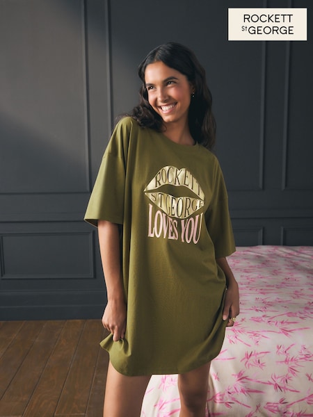 Rockett St George Khaki Green Night T-Shirt (F16601) | € 41