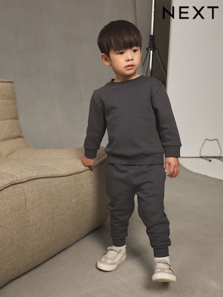 Anthrazitgrau - Sweatshirt And Joggers Set (3mths-7yrs) (F16681) | 14 € - 20 €