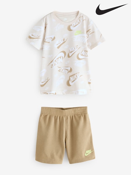 Nike Blue Little Kids All Over Print T-Shirt and Shorts Set (F16682) | €46