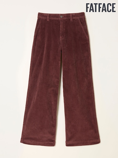 بني - FatFace Cord Wide Leg Trouser (F16731) | ‏379 د.إ.‏