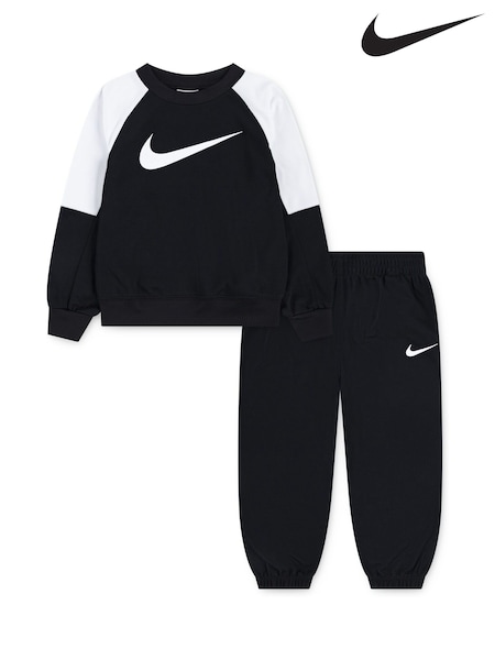 Nike Black Little Kids Lifestyle Essentials Crew Tracksuit Set (F16768) | €59