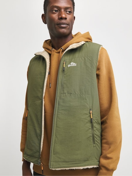 Snowdonia Green Reversible Borg Gilet (F16806) | €84