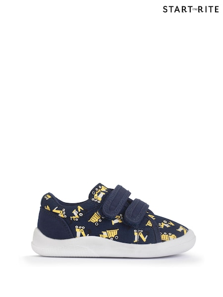 Lys Blå - Start-Rite Wriggles Blue Camo Double Strap Canvas Shoes (F16875) | kr357