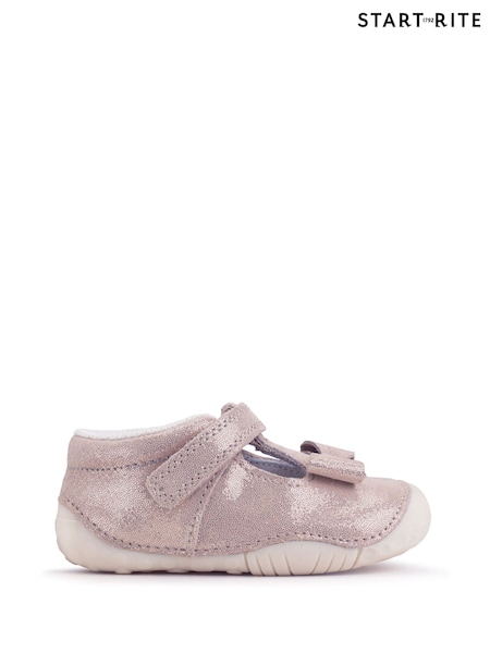Natural - Bebeluși Pantofi din piele lăcătoare Start-rite Wiggle Alb. (F16876) | 283 LEI