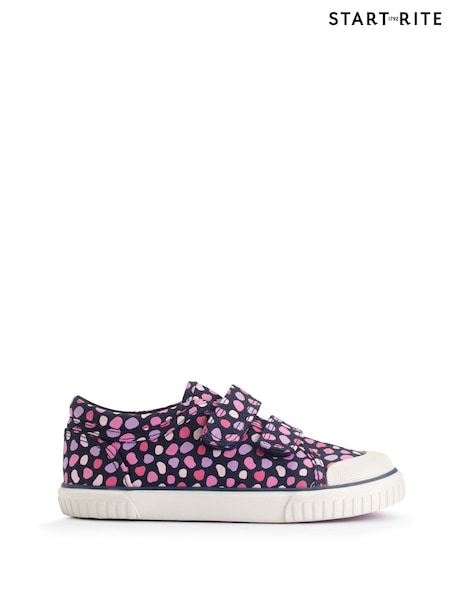 כחול  - Start-rite Kicks Splash Double Strap Canvas Shoes (F16880) | ‏146‏₪