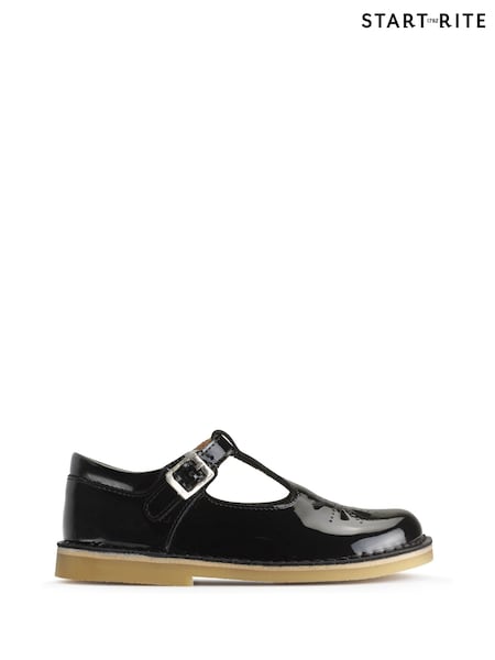 Start-Rite Lottie Patent Leather T-Bar Black Shoes (F16882) | €73