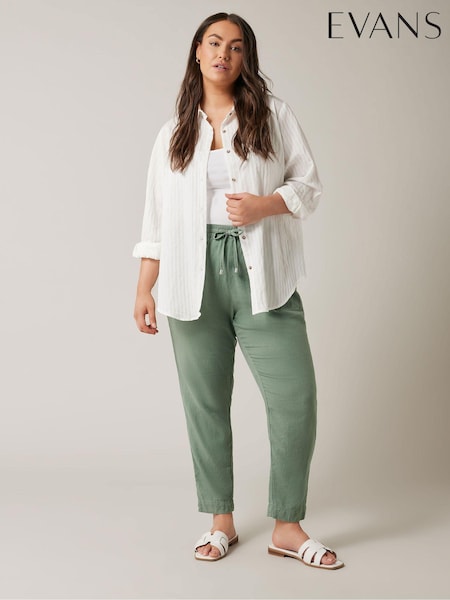 EVANS Curve Linen Joggers (F16886) | R$ 345