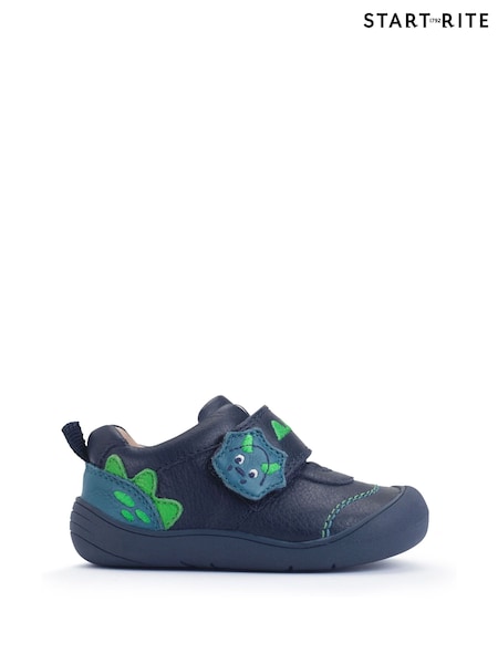 Start-Rite Tread Blue Dino Leather Pre-School Shoes (F16890) | €64