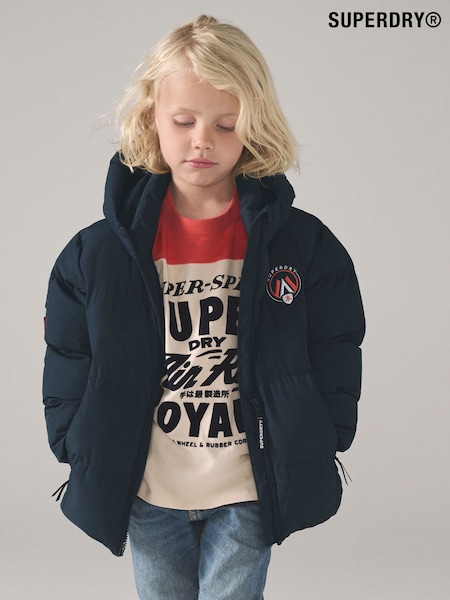 Superdry Navy Sports Puffer Coat (F16938) | €71 - €74