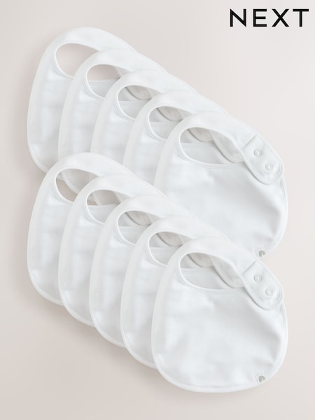 Weiß - Baby Bibs 10 Pack (F17058) | 18 €