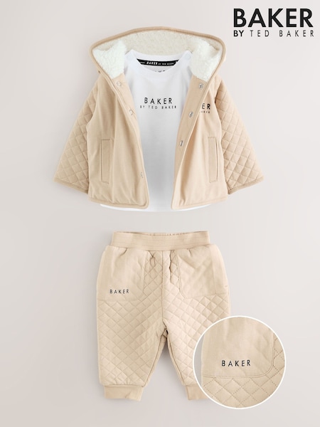Baker by Ted Baker Quilted Jacket T-Shirt and Trousers Set (F17083) | 243 QAR - 259 QAR