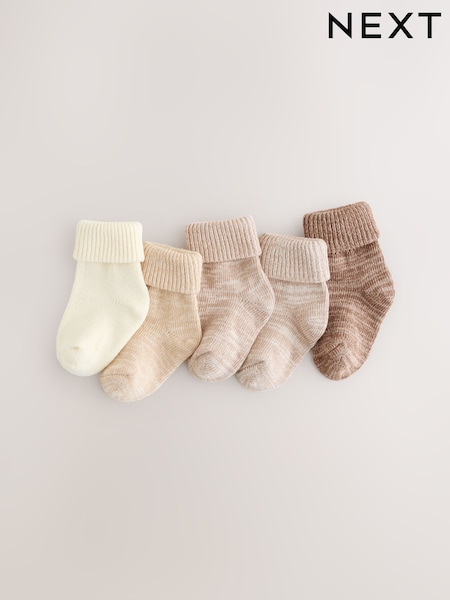 Neutral Baby Roll Top Socks (0mths-2yrs) (F17085) | 40 QAR