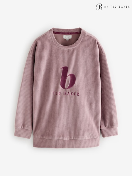 B by Ted Baker Cord Velour Longline Sweatshirt (F17105) | €77.50