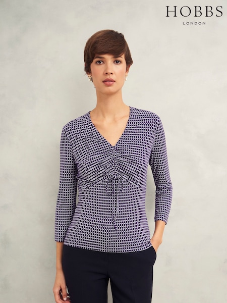 Hobbs Purple Simmy Printed Top (F17176) | R$ 445