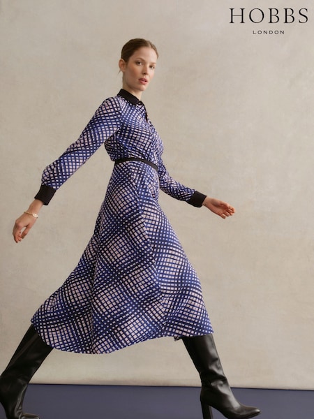 Hobbs Blue Elodie Dress (F17195) | €203
