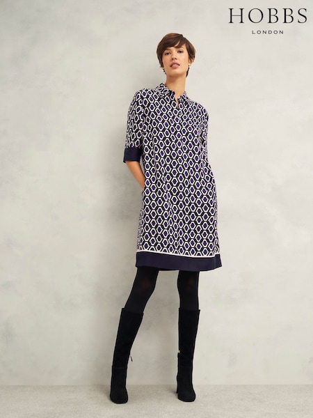 Hobbs Purple Marciella Dress (F17200) | AED809