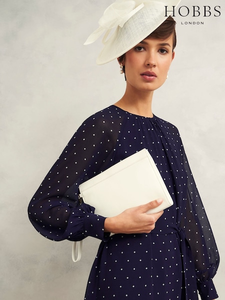 Hobbs Cream Catherine Wristlet Bag (F17219) | OMR41