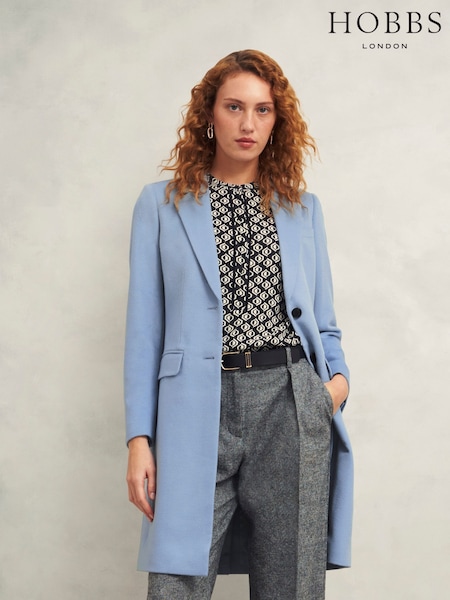 Hobbs Blue Petite Cavendish Coat (F17227) | €420