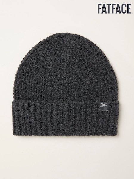 FatFace Charcoal Grey Waffle Beanie (F17309) | €26