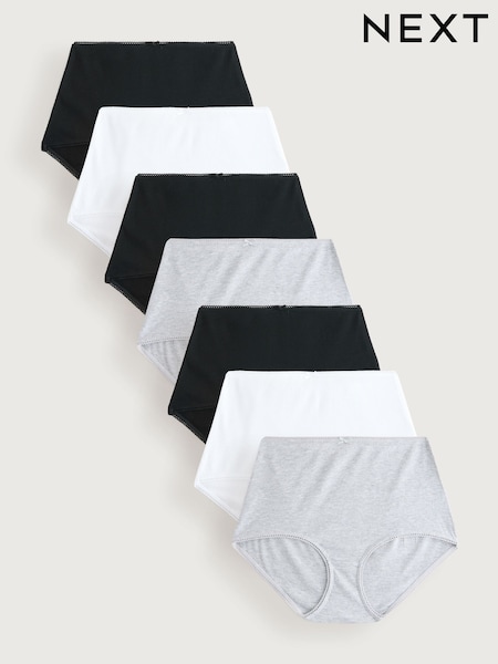 Black Cotton Rib Knickers 7 Pack (F17461) | €39
