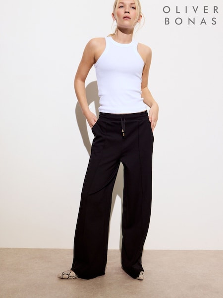 Oliver Bonas Black Wide Leg Trousers (F17603) | ₪342