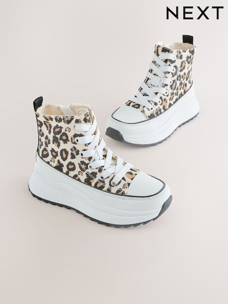 Animal Drucken - Extra-Chunky-Sportschuhe mit Schnürung und Reißverschluss (F17722) | 42 € - 51 €