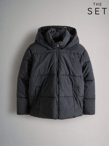 The Set Black Short Padded Coat (F17737) | R$ 375