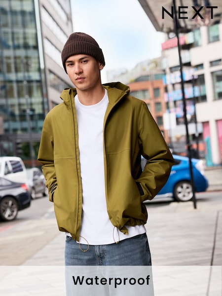 Verde măsliniu - DryTech Waterproof Hooded Jacket (F17787) | 405 LEI