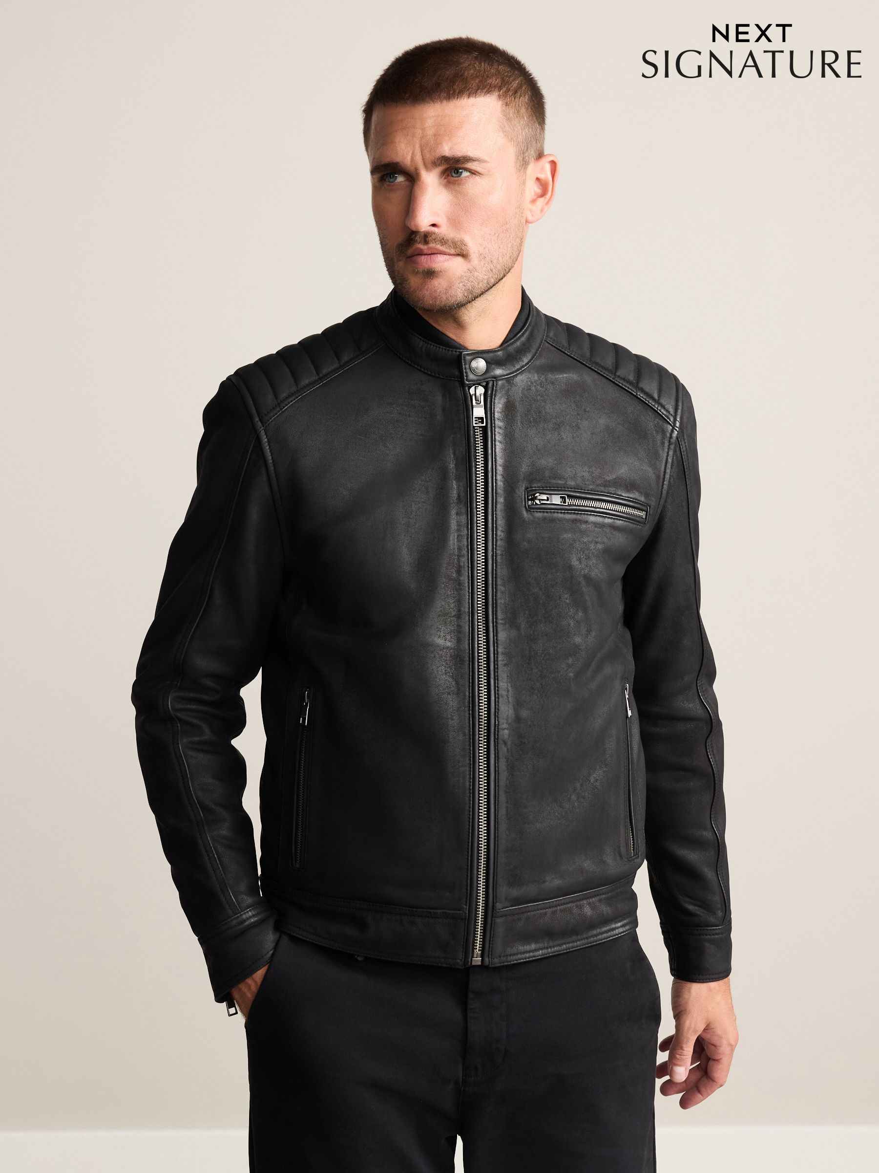 Mens Leather Coats & Jackets | Next Romania