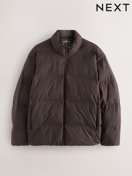Brown ThermoGen Shower Resistant Funnel Puffer Jacket (F17836) | R$ 745