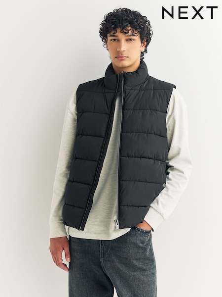 Black Textured Jacquard Parka Jacket (F17858) | €78