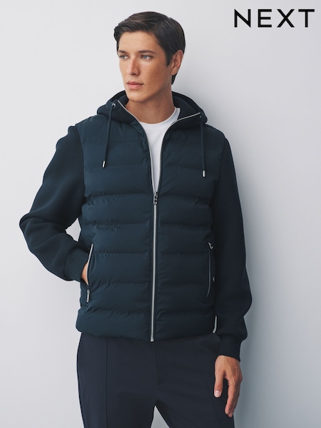 Azul marinho - Hybrid Quilted Jacket (F17862) | R$ 620