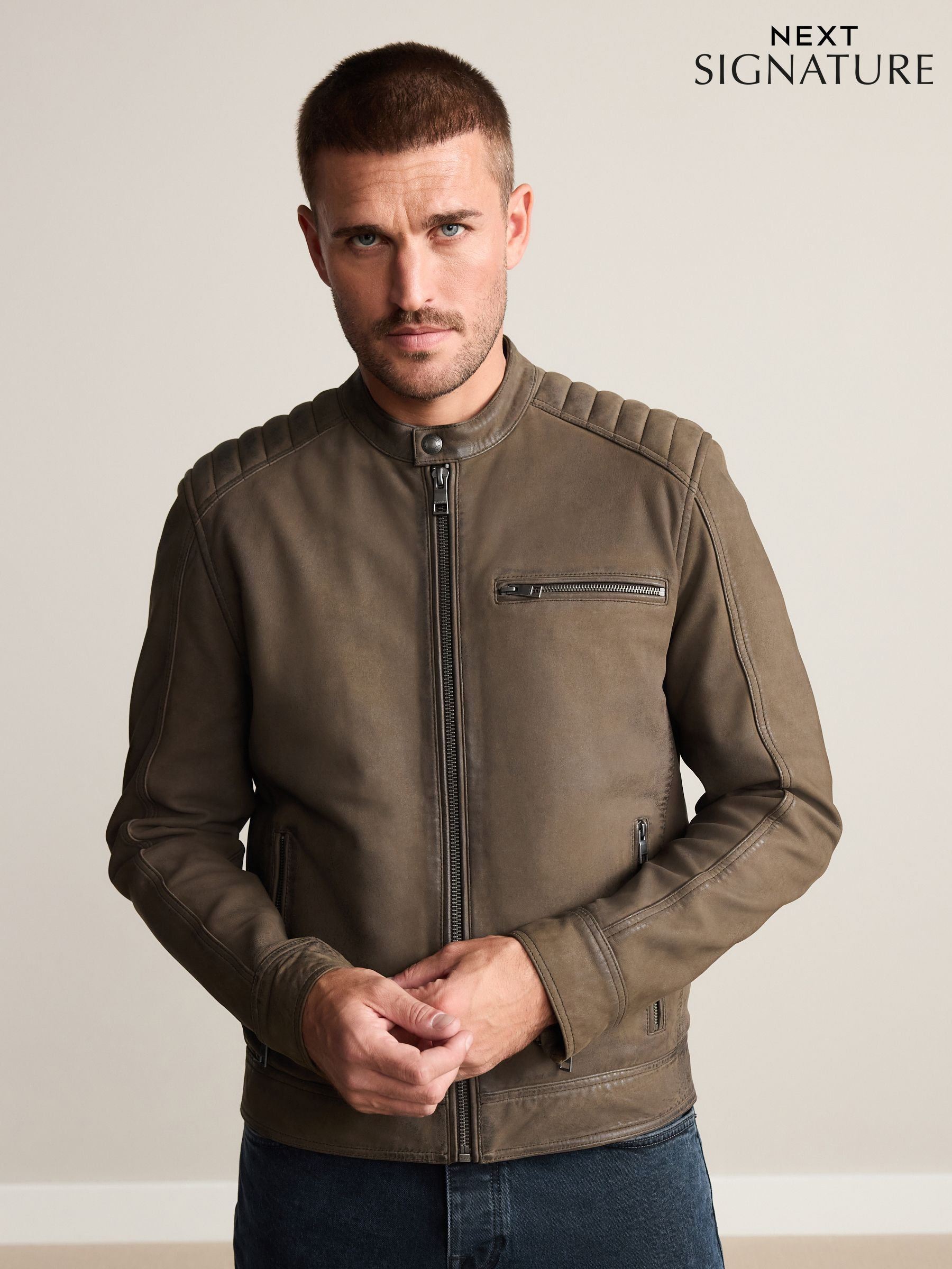 Mens Leather Coats & Jackets | Next Romania
