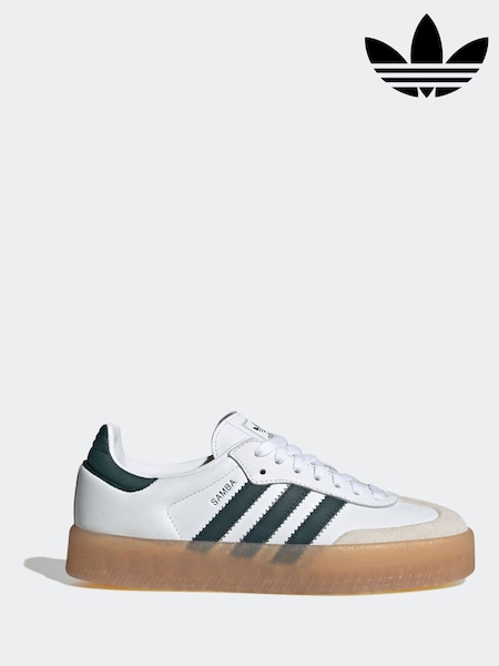 adidas Originals White/Green Sambae W Trainers (F17885) | R$ 890
