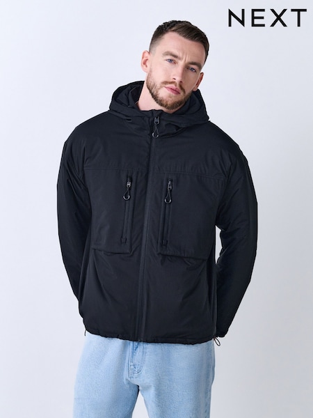 Black ThermoGen Shower Resistant Wadded Jacket (F17898) | €79
