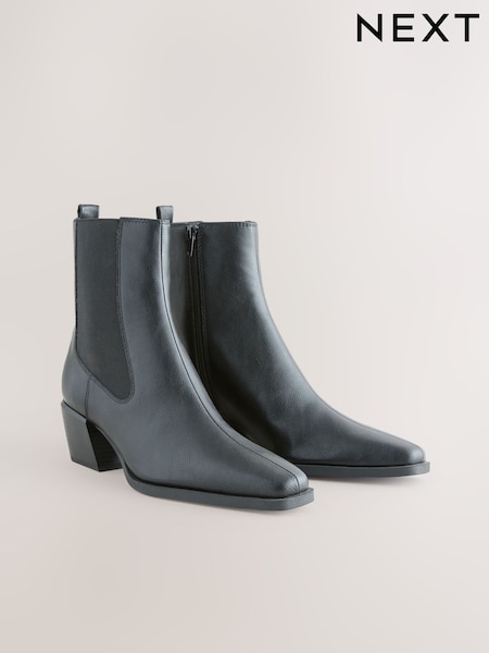Preto - Forever Comfort® Chelsea Style Western Cowboy Boots (F17924) | R$ 350