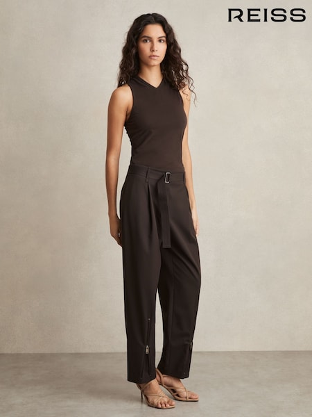 Reiss Molly Belted Zip-leg Tapered Trousers (F18108) | €265